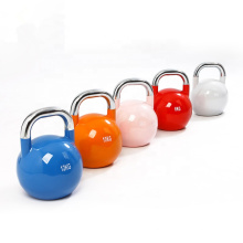 China Großhandel Top Grade Custom Logo Farbe Gewicht Wettbewerb Stahl Kettlebell